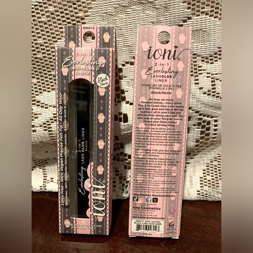 ✨⚡️💥Ioni Everlasting 2-in-1 Lash Glue Liner - Black - Vegan Latex Free
